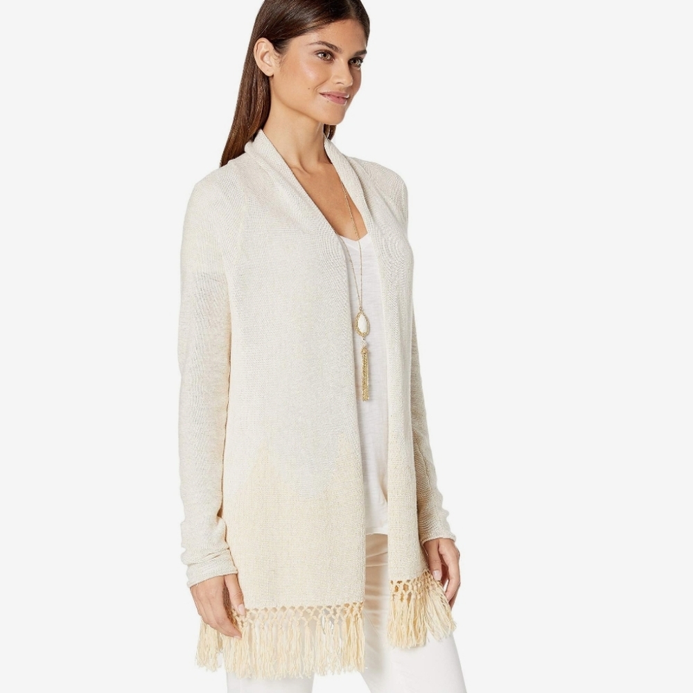 LILLY PULITZER Tatum Long Fringe Hem Cardigan - Picture 1 of 12
